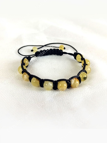 Shambhala amber bracelet
